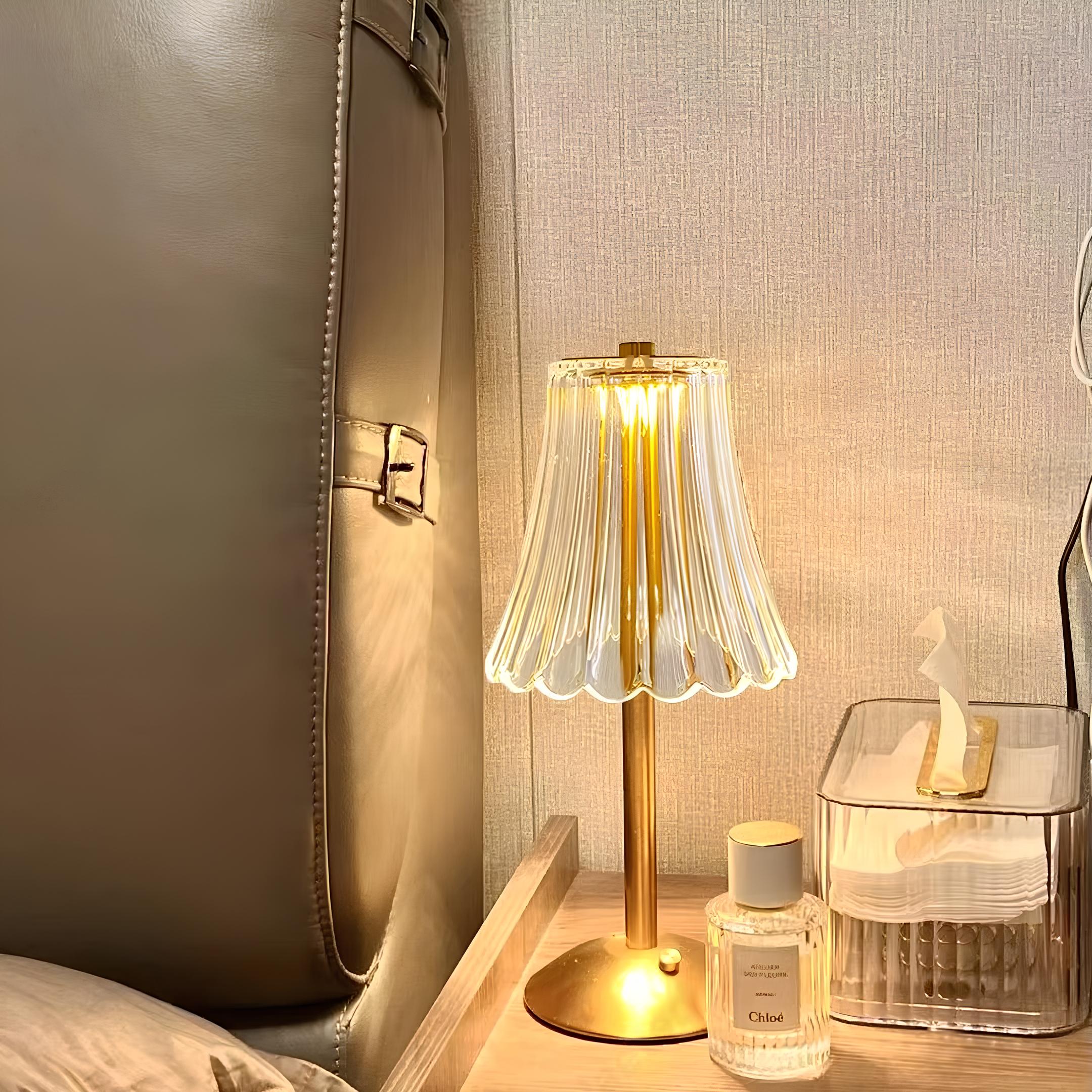 Maliben | Golden Crystal Table Lamp