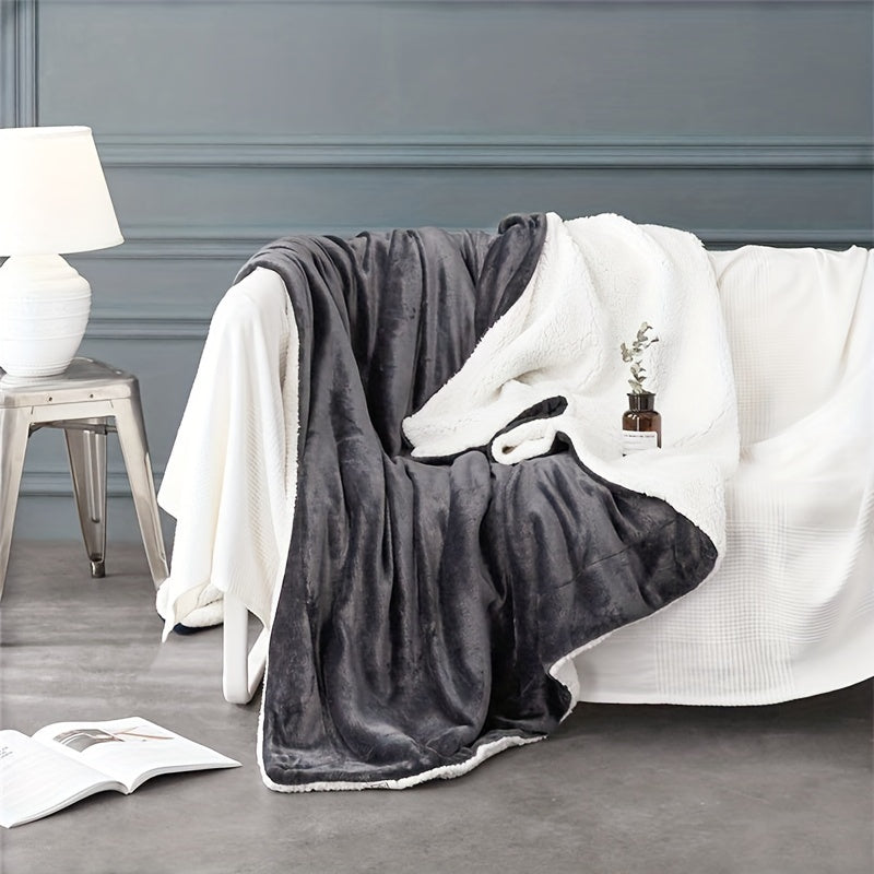 Maliben | Chic Sherpa Fleece Blanket For Optimal Comfort