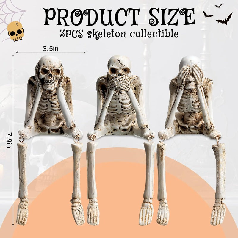 Maliben | Halloween Resin Skeleton Figurines