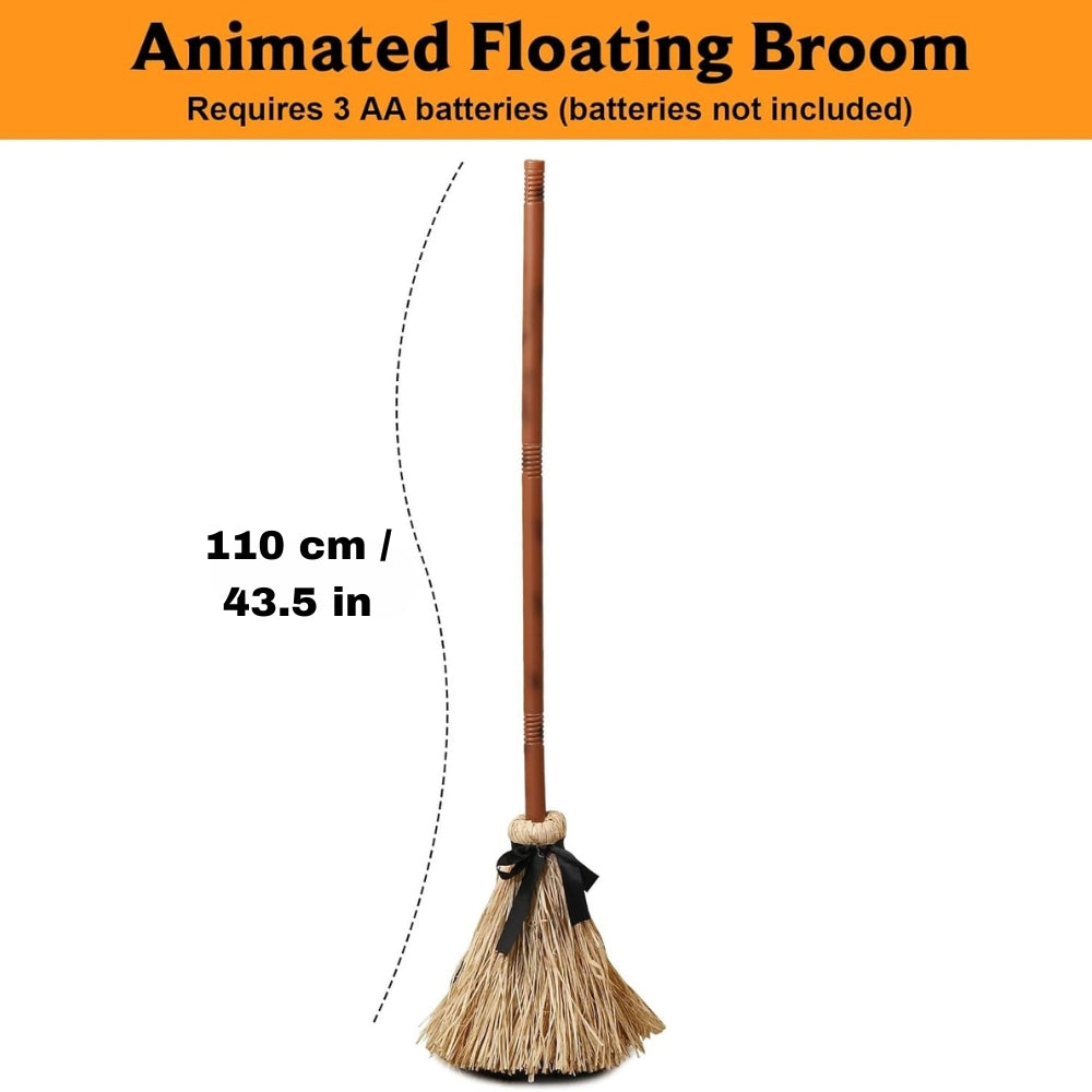 Maliben | Floating Phantombroom — Enchant Your Halloween Party With Haunting Floating And Evil Laughter