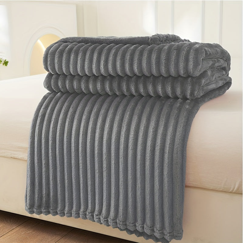Maliben | Soft Plush Blanket With Rib Pattern