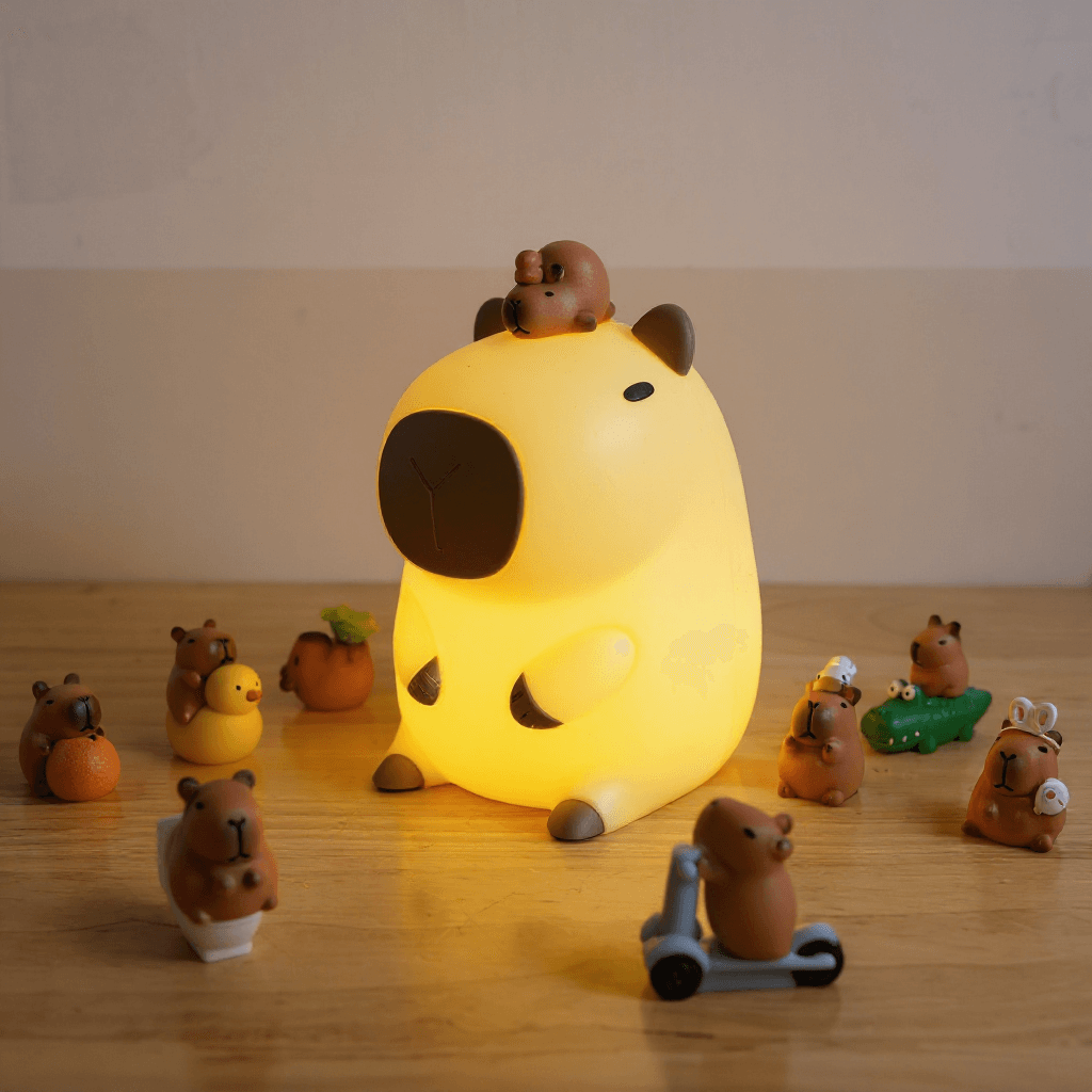 Maliben | Capybara Night Light Adjustable Brightness Silicone
