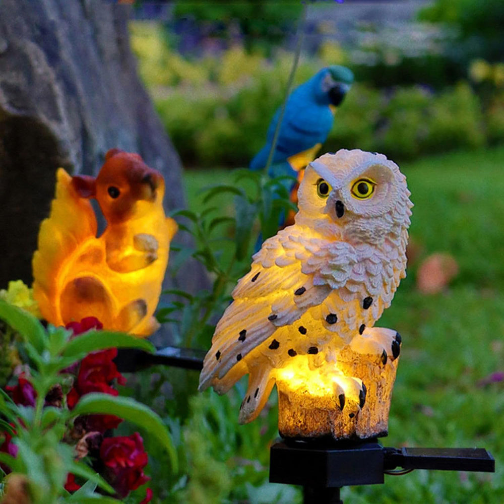 Maliben | Garden Light Solar Owl Outdoor Led Set