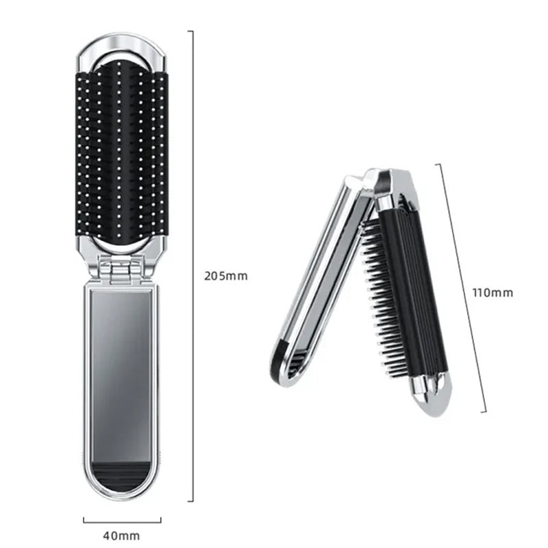 Maliben | Travel Folding Mirror Hair Brush