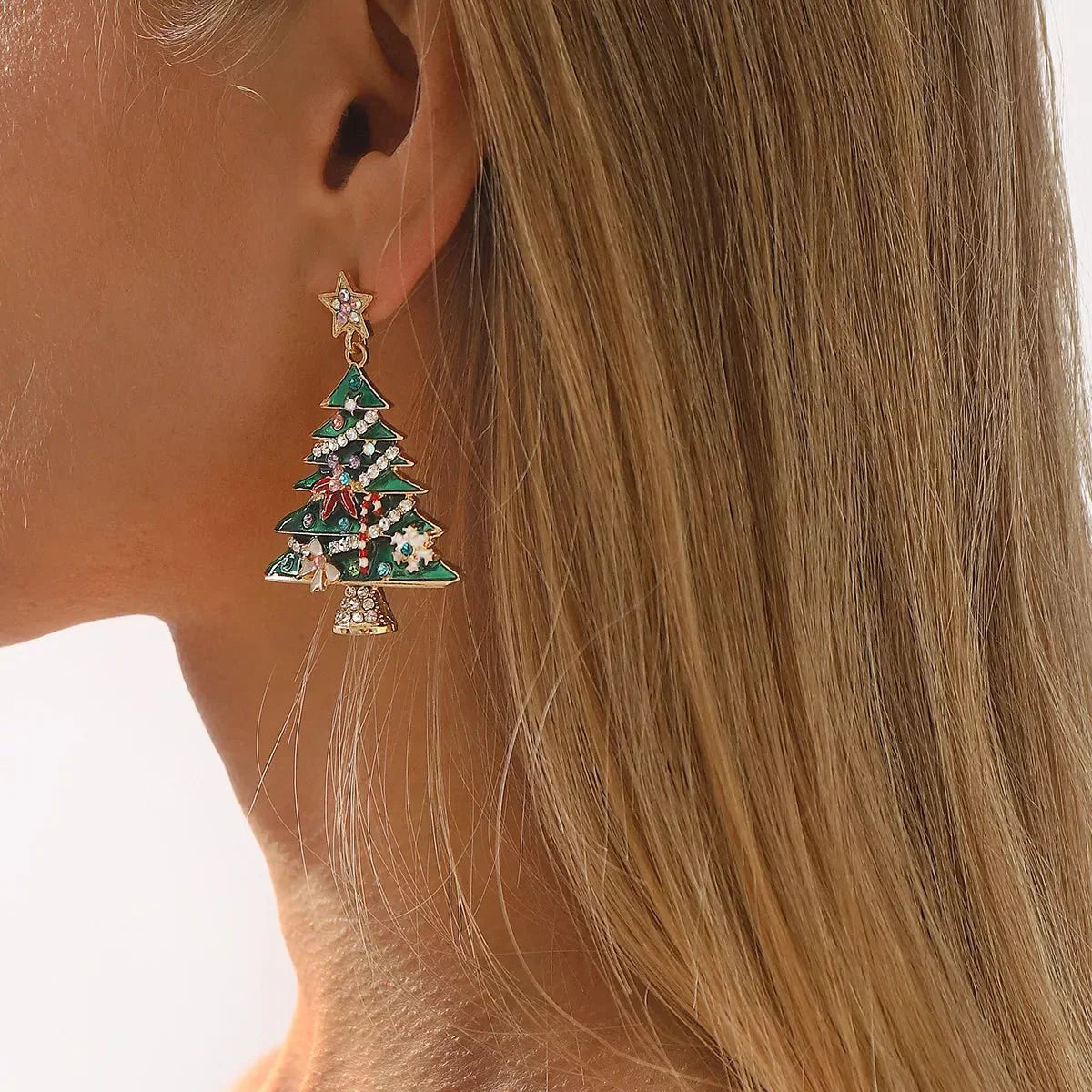Maliben | Christmas Tree Dangle Earrings