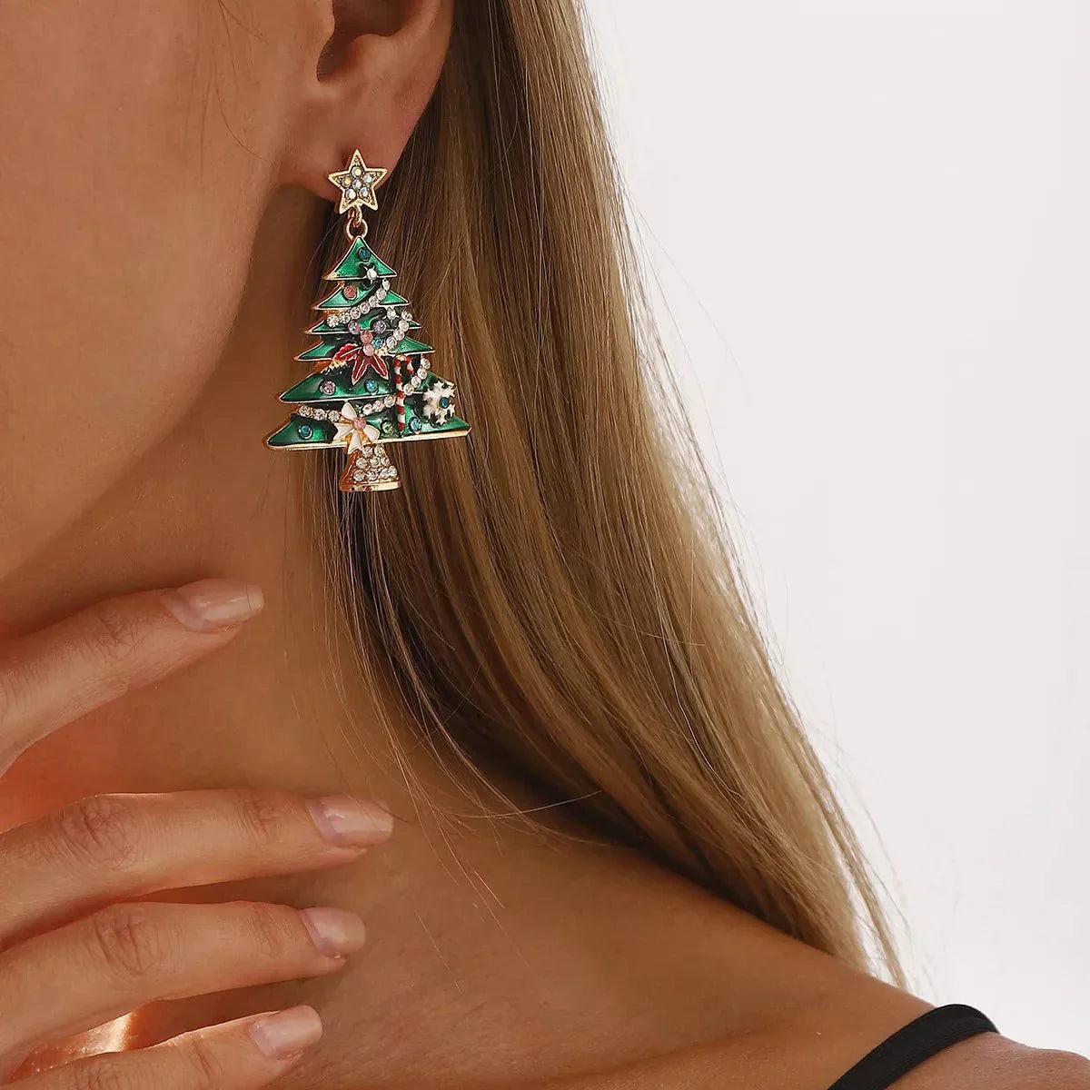 Maliben | Christmas Tree Dangle Earrings
