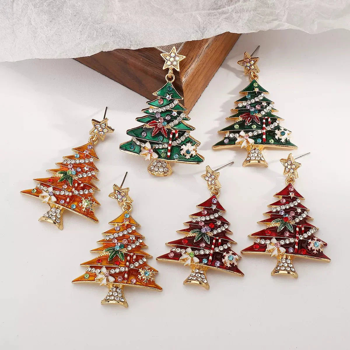 Maliben | Christmas Tree Dangle Earrings