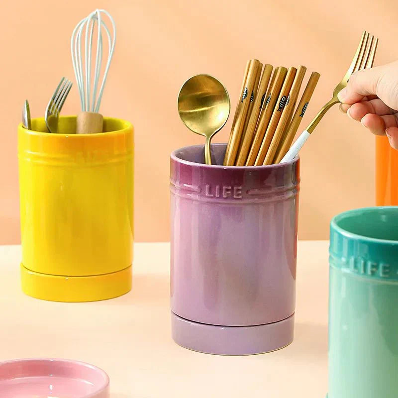 Maliben | Colorful Kitchen Utensil Organizer made of Ceramic
