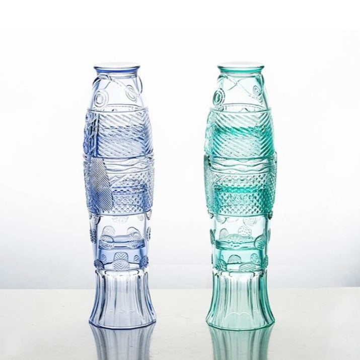 Maliben | Colored Glass Cup Set in Koi Fish Shape - Sale