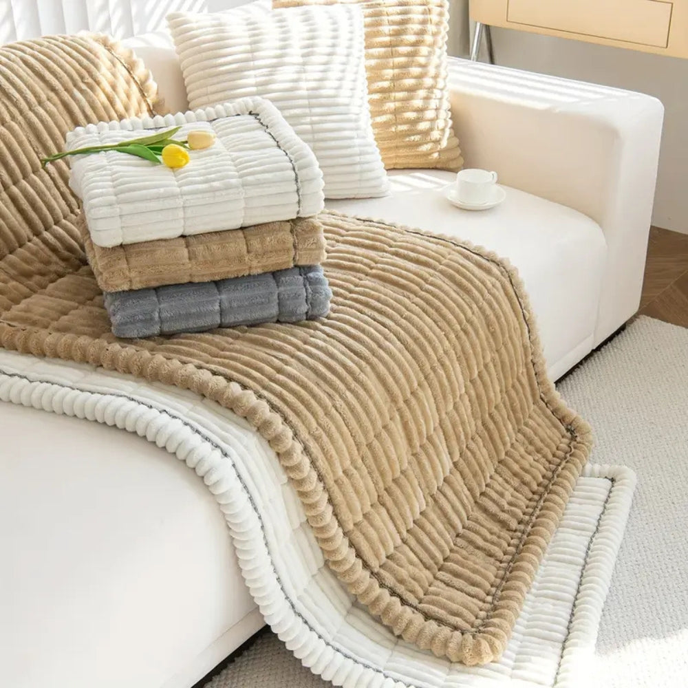 Maliben | Flannel Sofa Cover Quilted Design