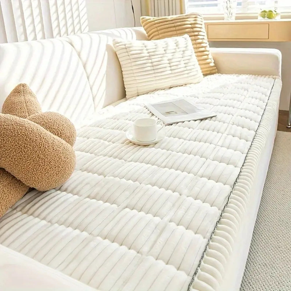 Maliben | Flannel Sofa Cover Quilted Design