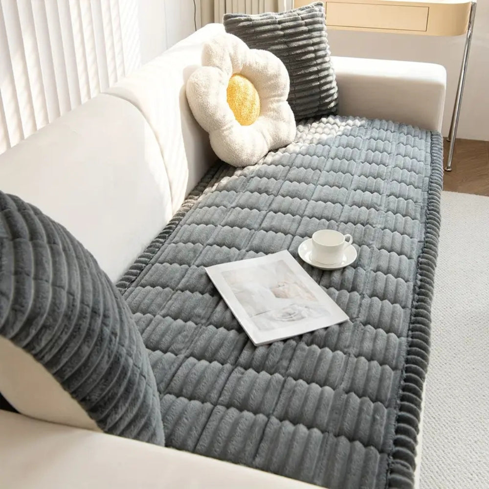 Maliben | Flannel Sofa Cover Quilted Design
