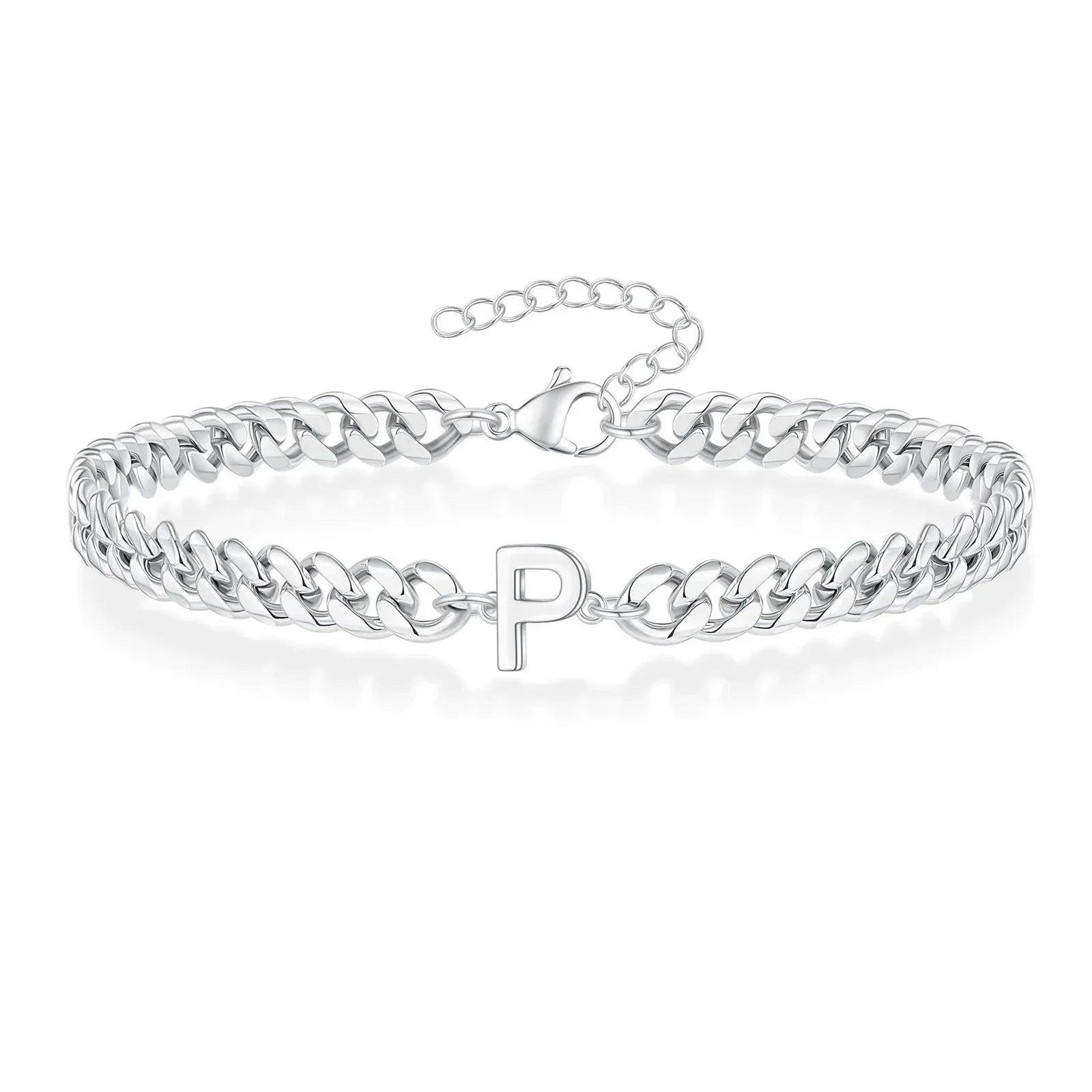 Maliben | Couples Letter Initial Cuban Bracelet