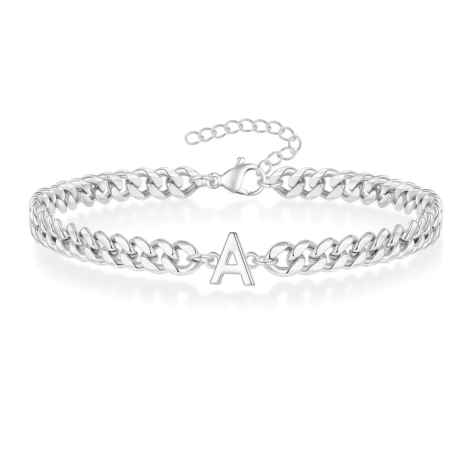 Maliben | Couples Letter Initial Cuban Bracelet