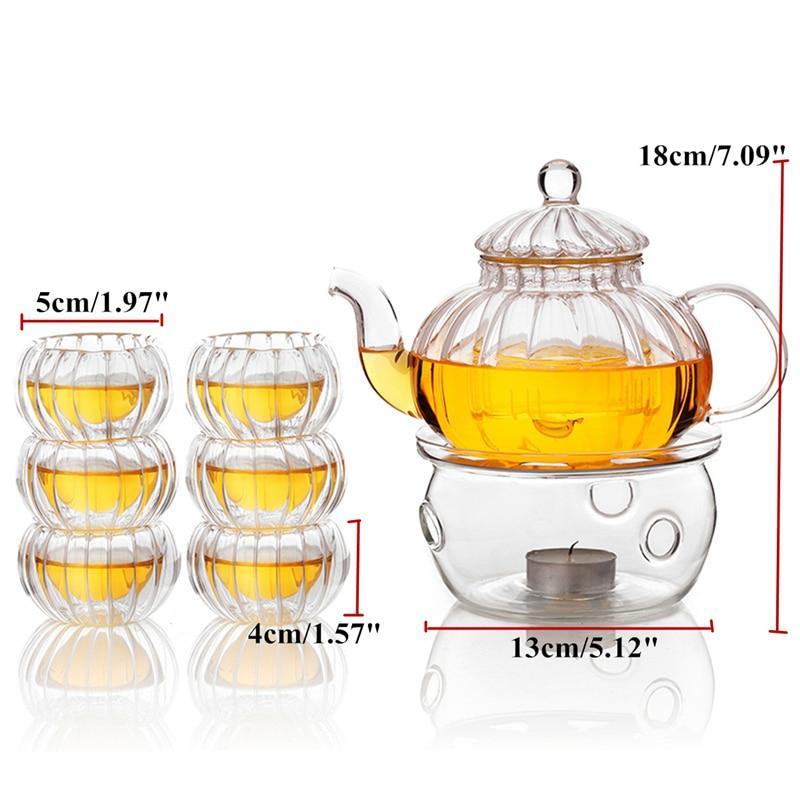 Maliben | Crystal Clear Glass Teapot Set