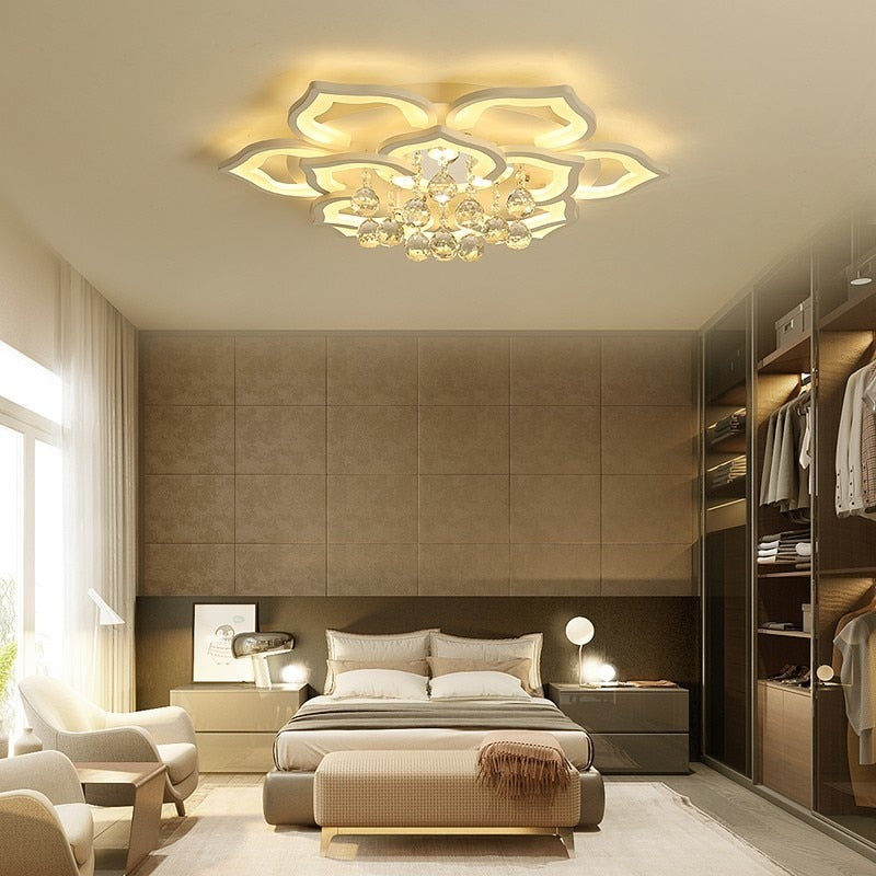 Maliben | Crystal Lotus Ceiling Lamp - Lumilotus