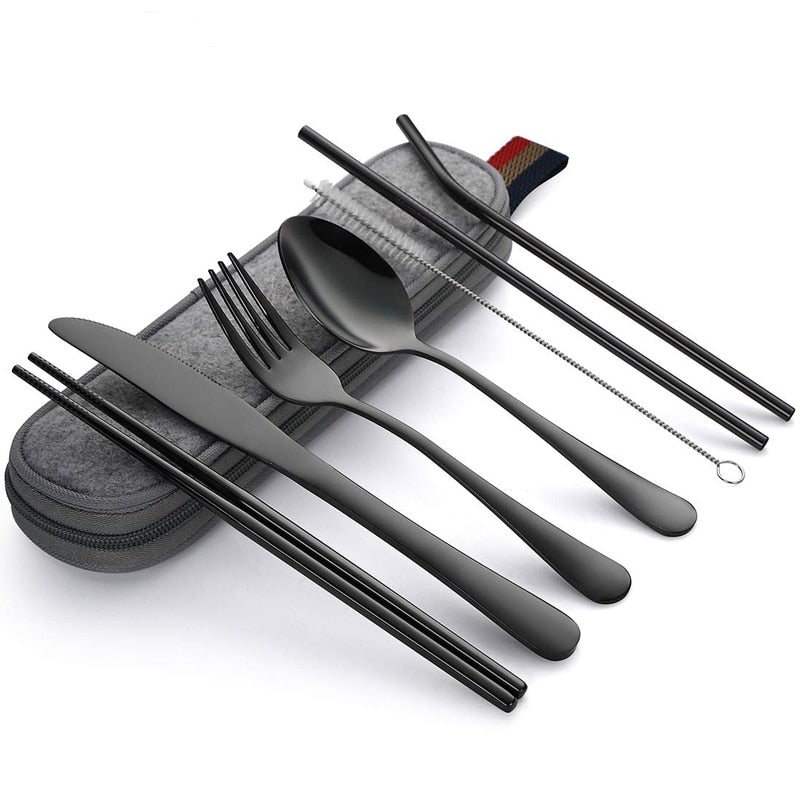 Maliben Cutlery set with portable case