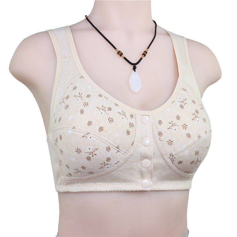 Maliben | Comfortable Bra With Button Placket In Front