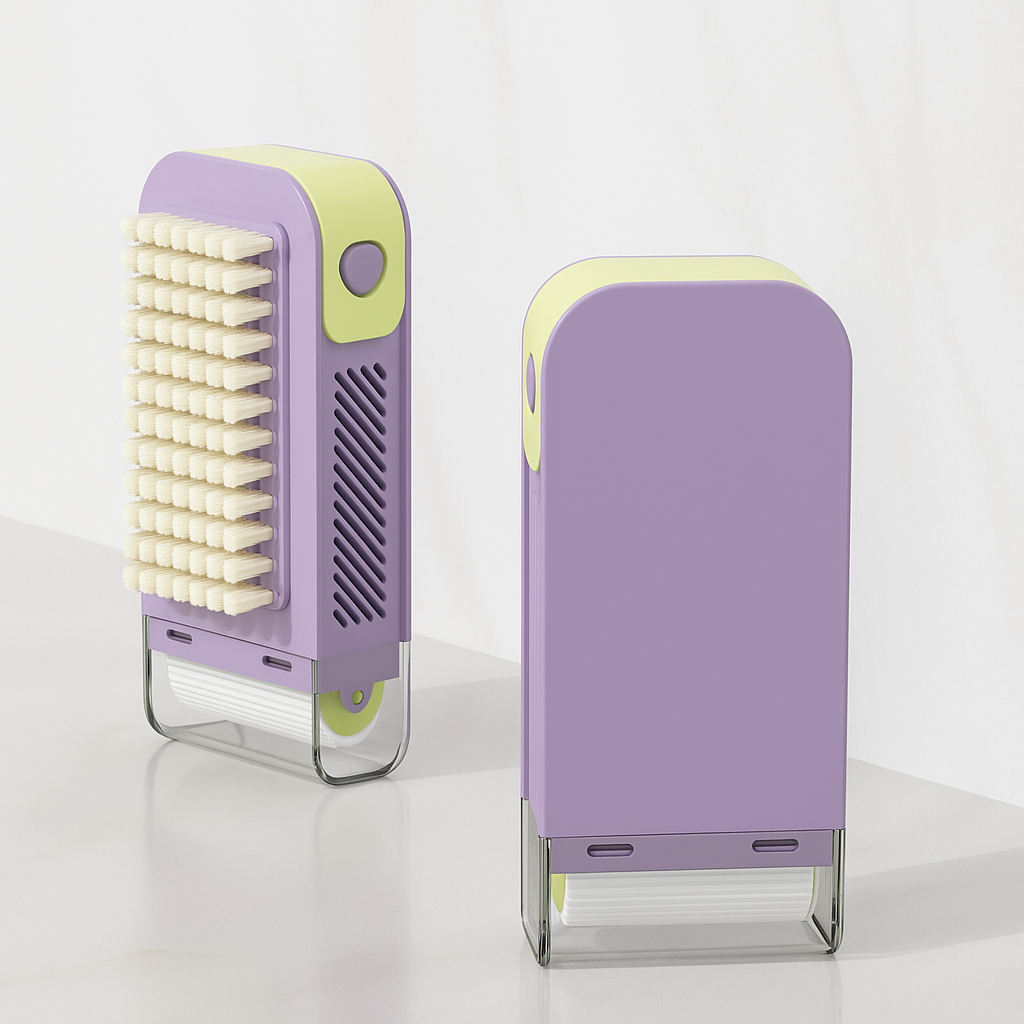 Maliben | Dual-Action Cleaning Brush Roller Soap Holder