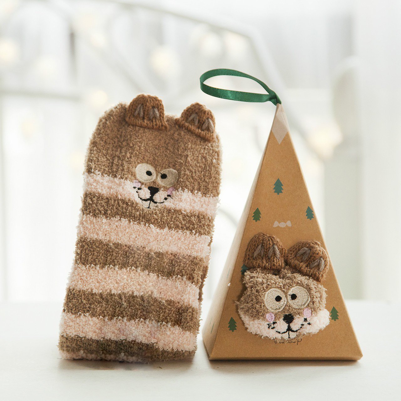 Maliben | Christmas Socks In Gift Box Design | Plush House & Cuddle Socks | Universal Size