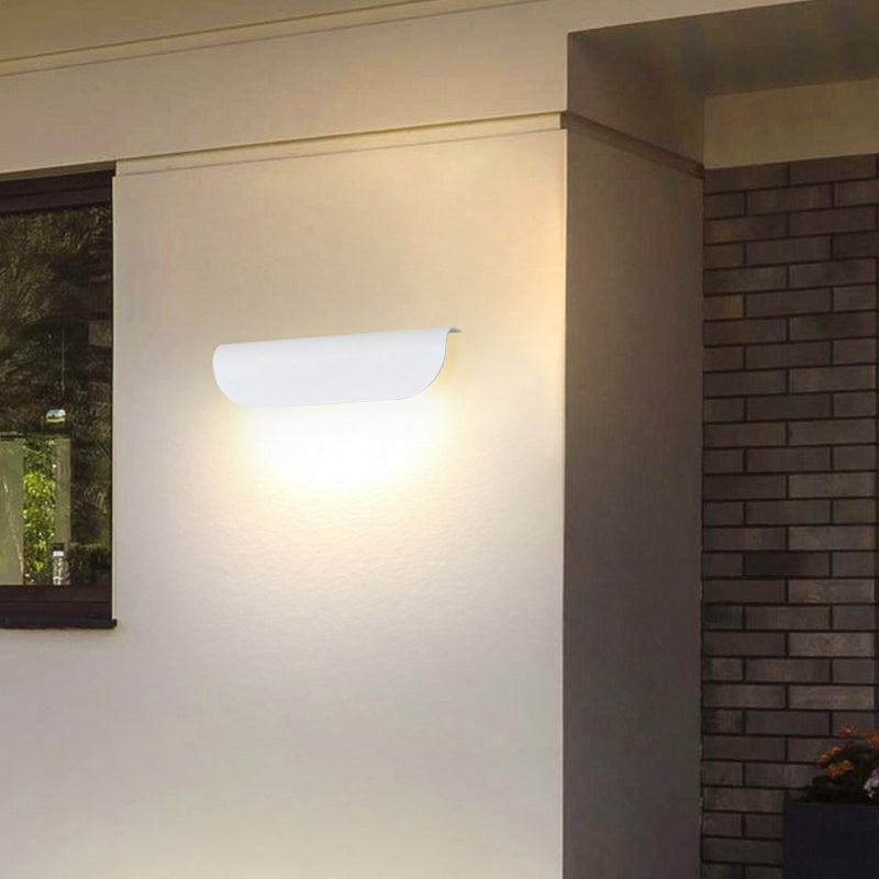 Maliben | Modern Waterproof Curved Outdoor Wall Lamp