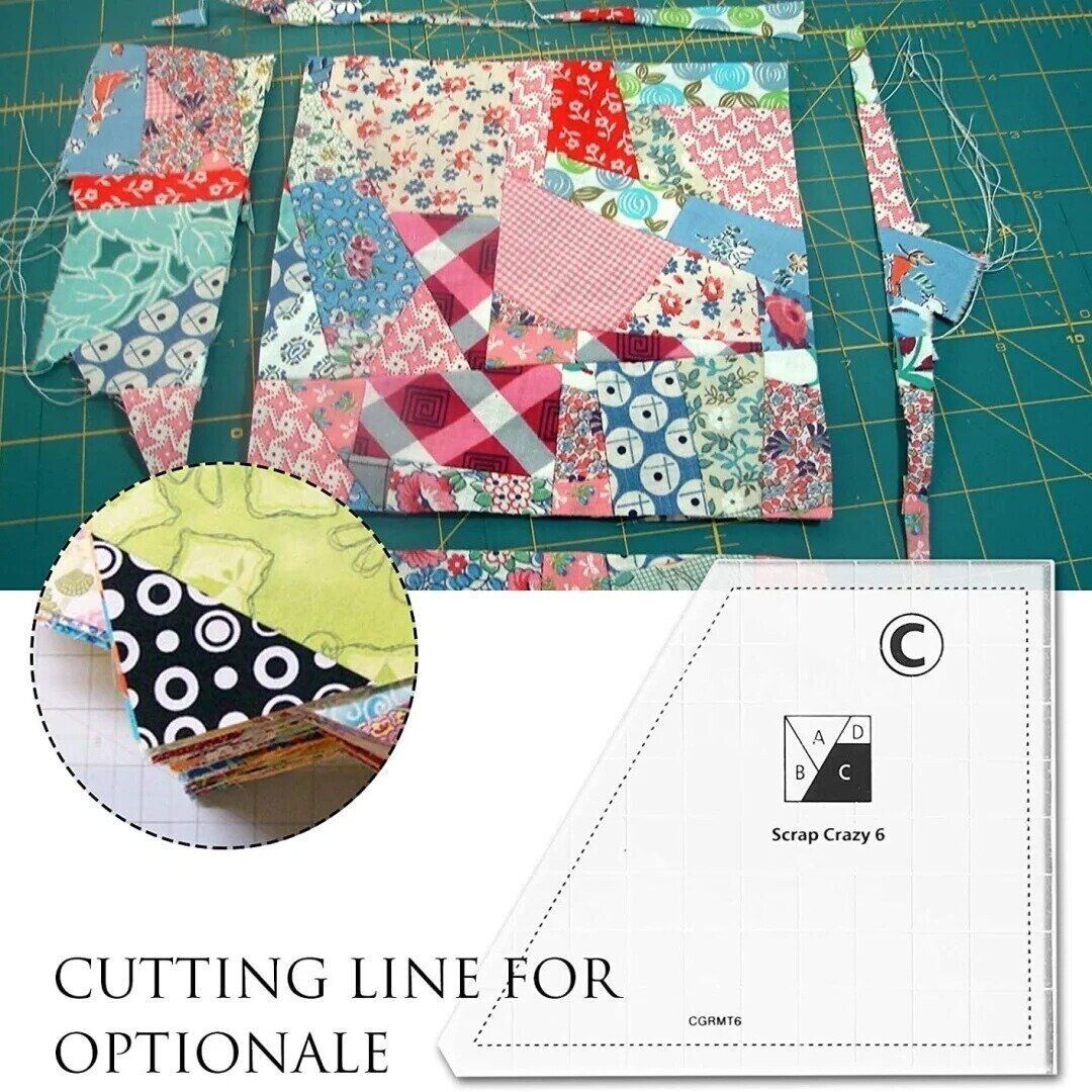Maliben Quilting Cutting Template Set — Non-Slip Acrylic Guide