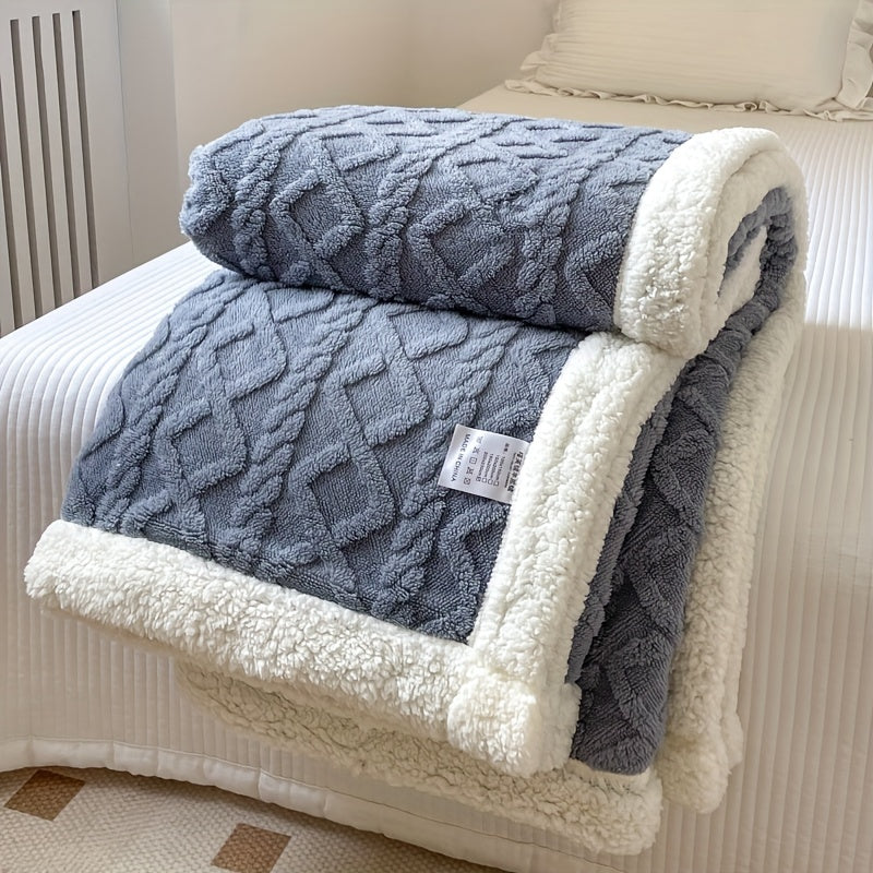 Maliben | Stylish Reversible Fleece Blanket For Ultimate Comfort And Warmth