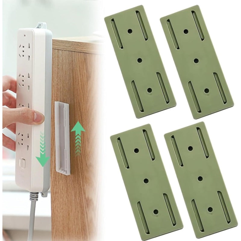 Maliben | Adhesive Power Strip Mounts | No-Drill Wall & Desk Organizer With Slide Rail