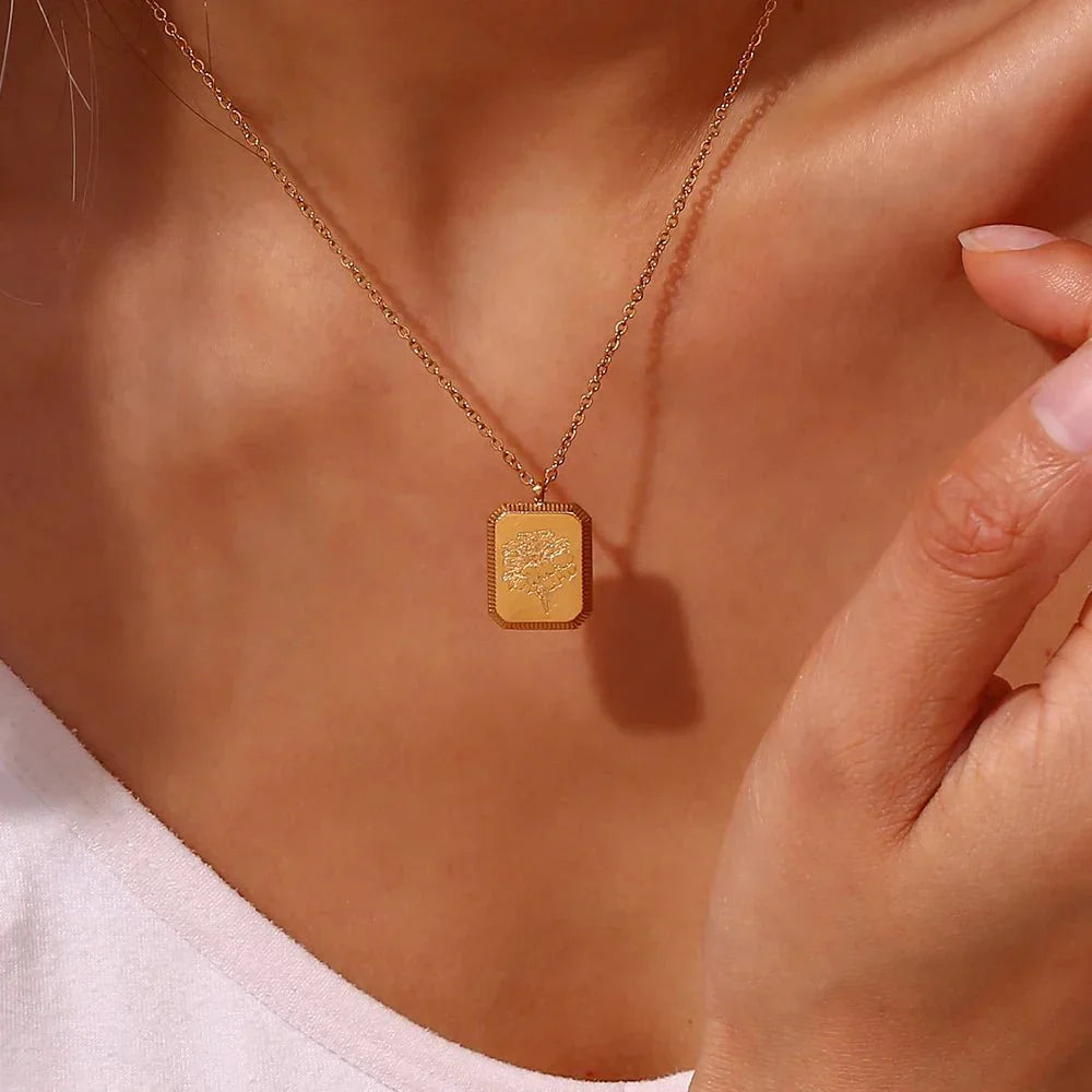Maliben | Dainty Birth Month Flower Necklace