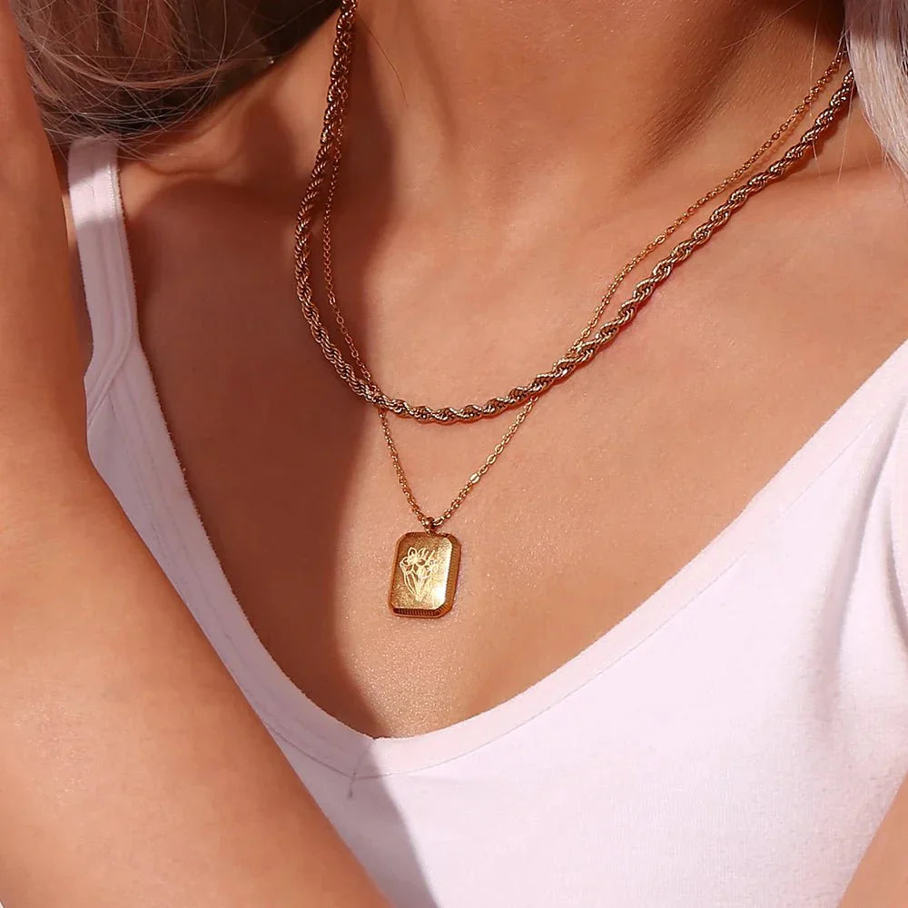 Maliben | Dainty Birth Month Flower Necklace
