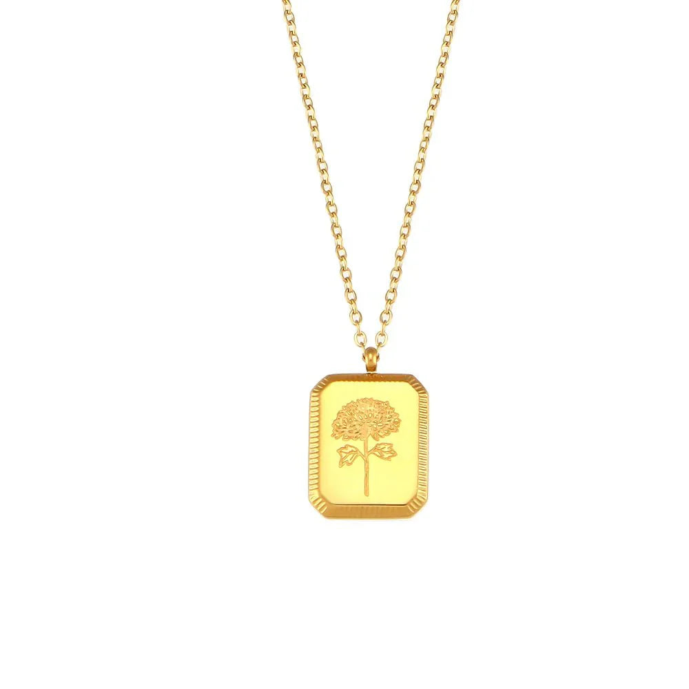 Maliben | Dainty Birth Month Flower Necklace