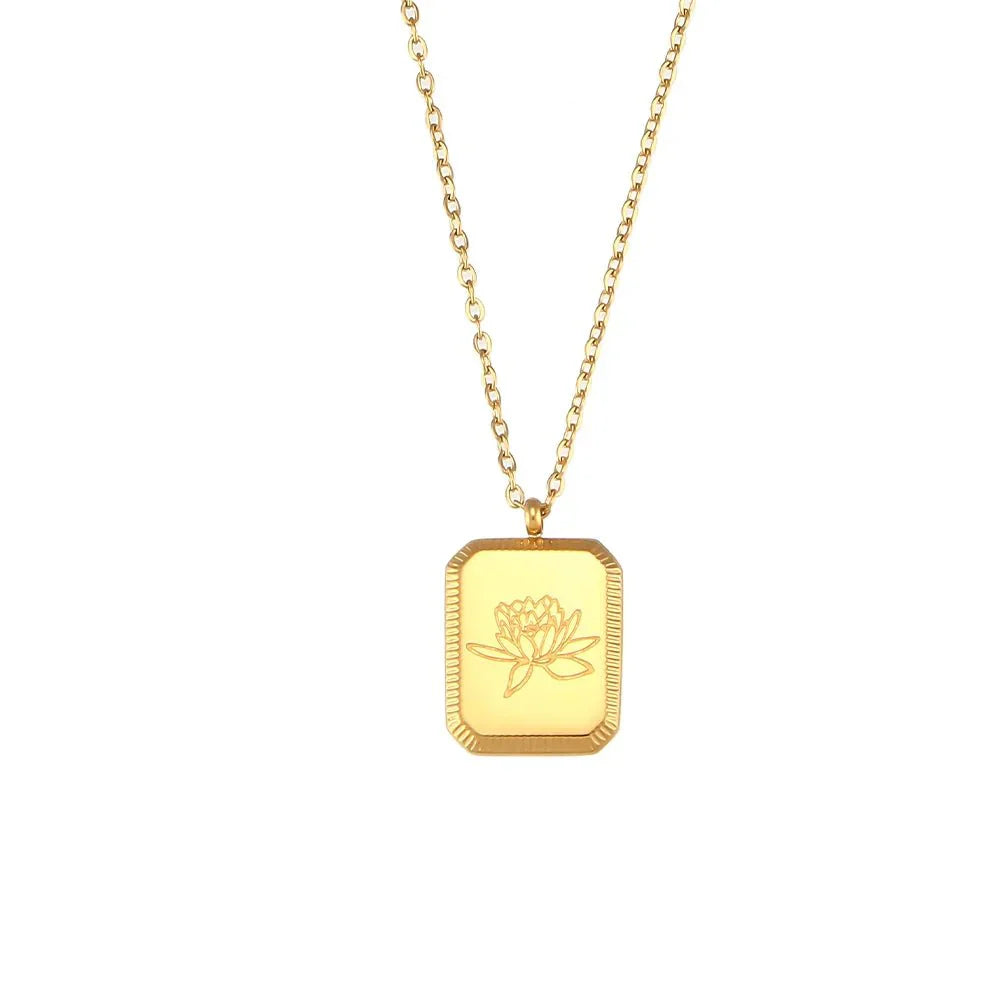 Maliben | Dainty Birth Month Flower Necklace