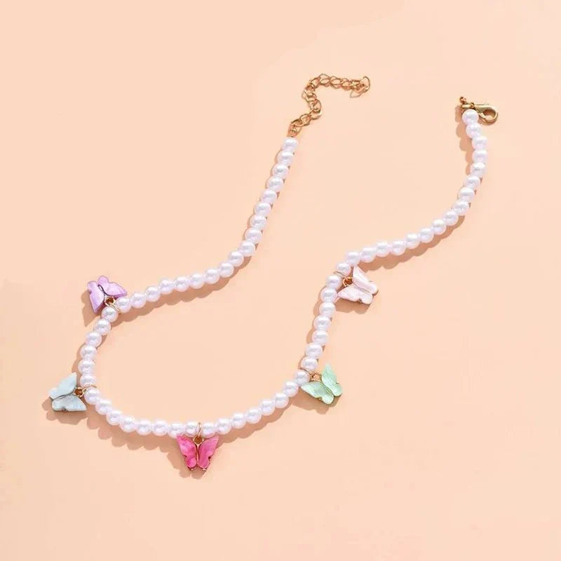 Maliben | Dainty Colorful Butterfly Choker Necklace