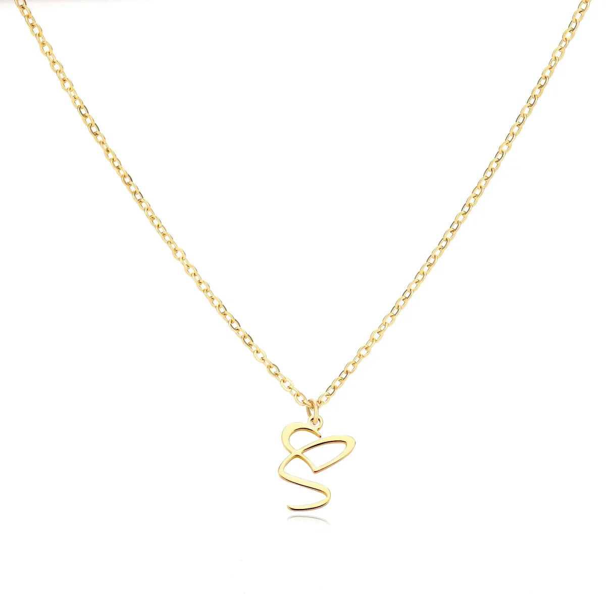 Maliben | Dainty Heart Letter Initial Necklace