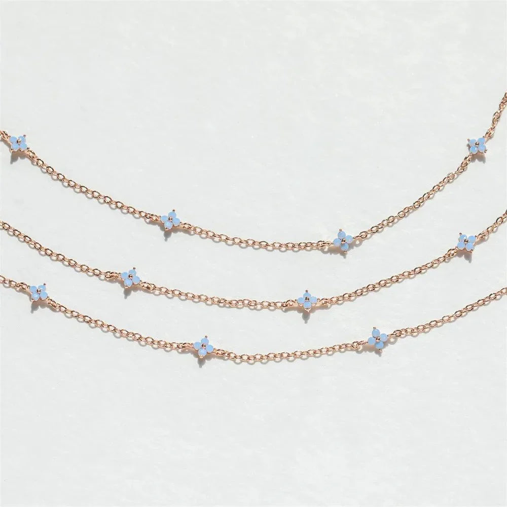 Maliben | Dainty Tiny Flowers Necklace