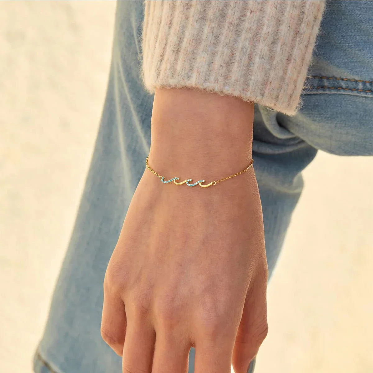 Maliben | Dainty Wave Bracelet