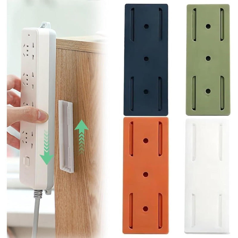 Maliben | Adhesive Power Strip Mounts | No-Drill Wall & Desk Organizer With Slide Rail