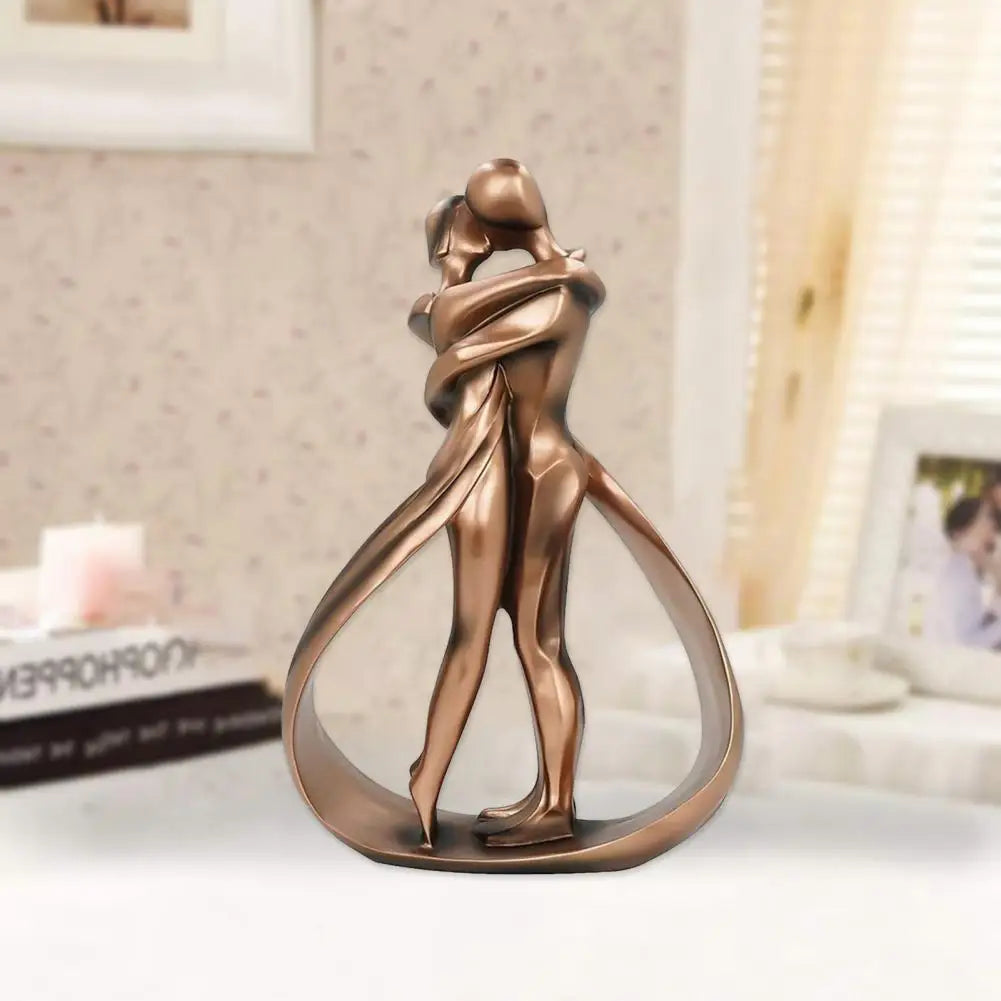 Maliben | Sentura Deco Sculpture Embracing Figures | Symbol Of Love & Connection | Handmade Look | Resin