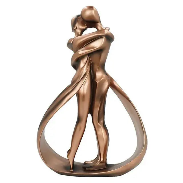 Maliben | Sentura Deco Sculpture Embracing Figures | Symbol Of Love & Connection | Handmade Look | Resin