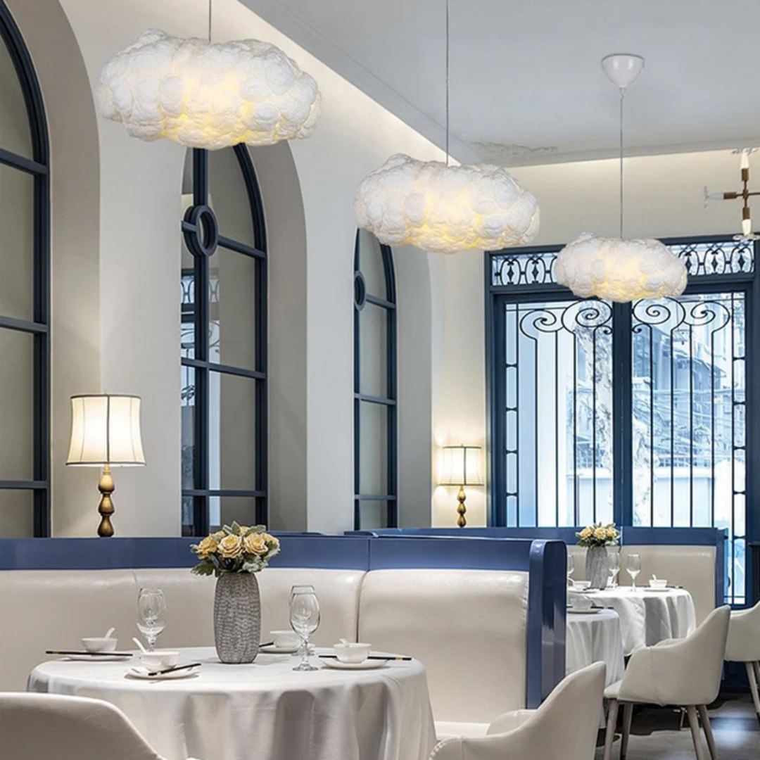 Maliben | Design Cloud Led Pendant Light White Pvc/Cotton - Nimbus