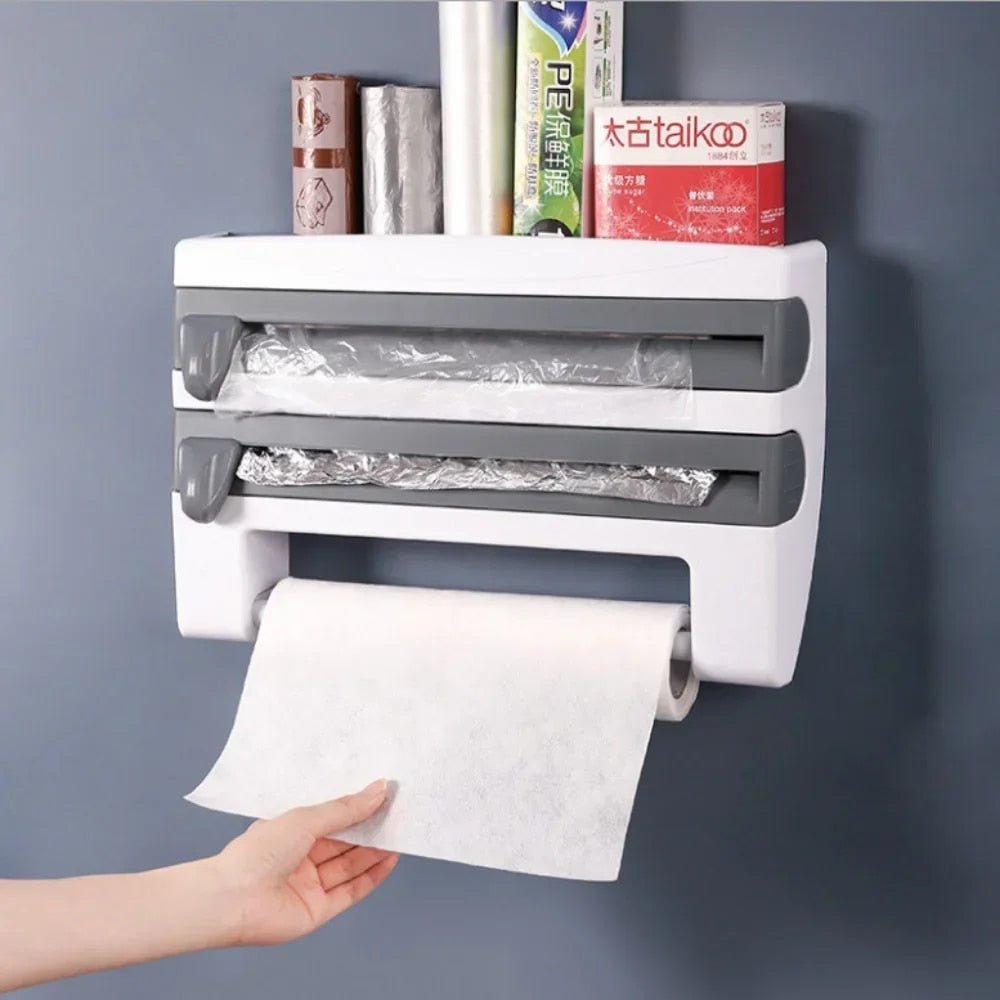 Maliben | Wraphub - Practical Dispenser - Food Wrap And Paper Towels - Space Saver
