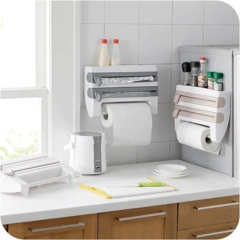 Maliben | Wraphub - Practical Dispenser - Food Wrap And Paper Towels - Space Saver