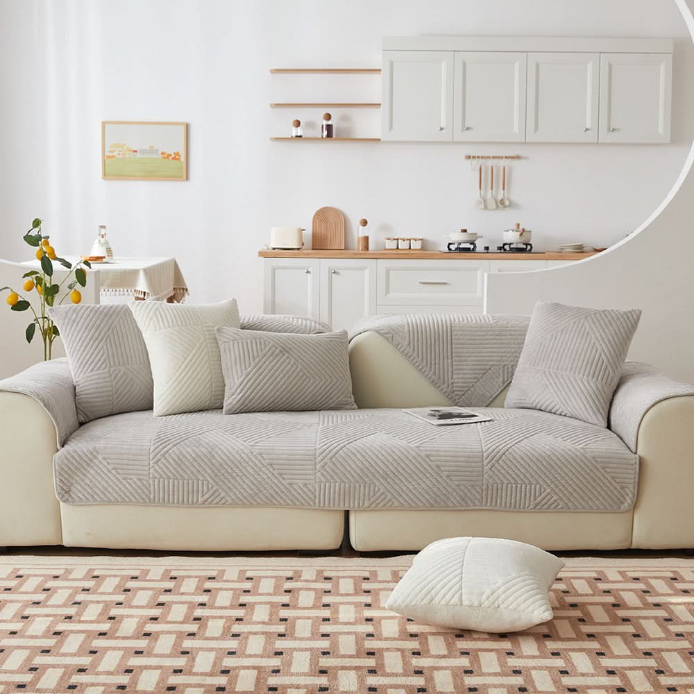 Maliben | PlushGrip – Non-slip plush sofa cover