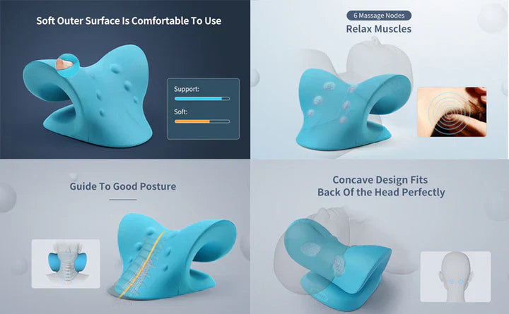 Maliben | Neck And Shoulder Stretch – Cervical Traction Pillow For Spinal Alignment And Massage