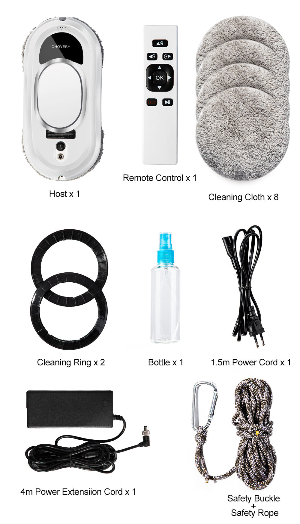 Maliben | Smart Robot Window Cleaner With Remote Control – Automatic Vacuuming And Cleaning Function
