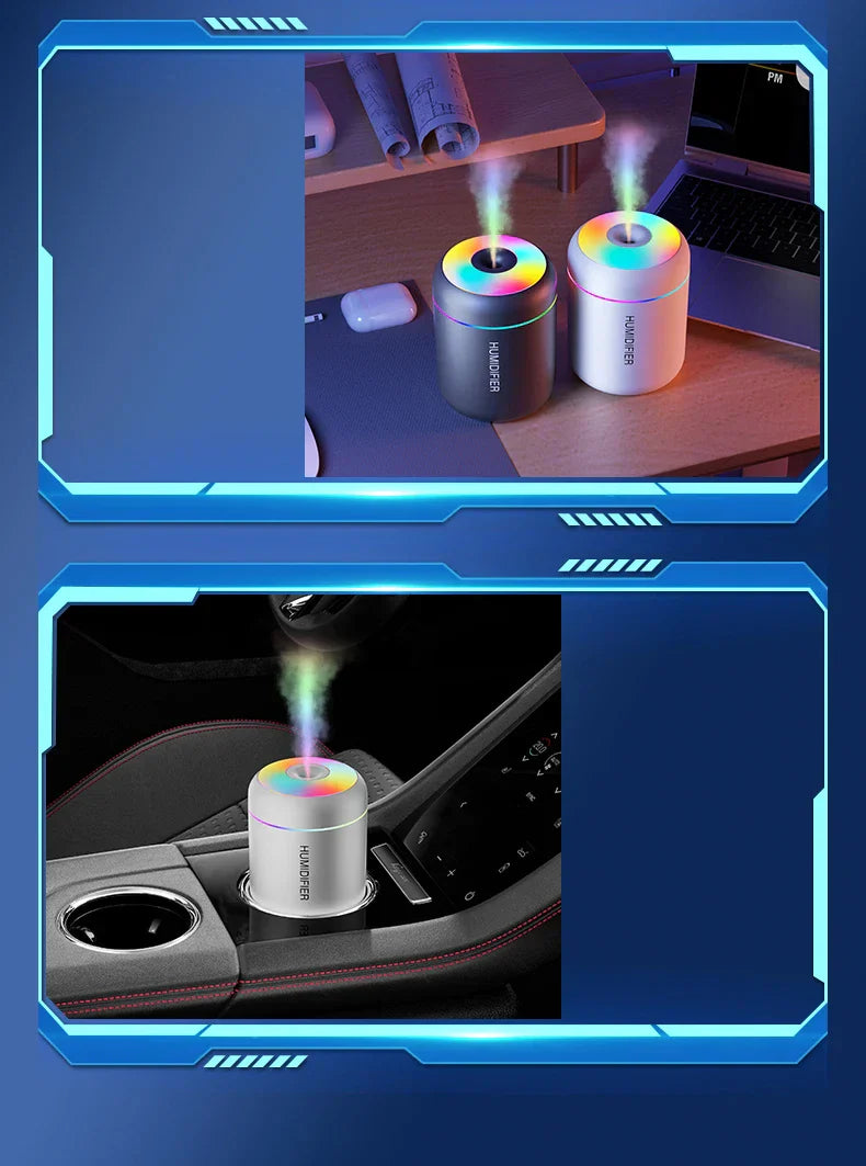 Maliben | Mini Air Humidifier With Aromatherapy - Usb Powered - Perfect For Car And Bedroom