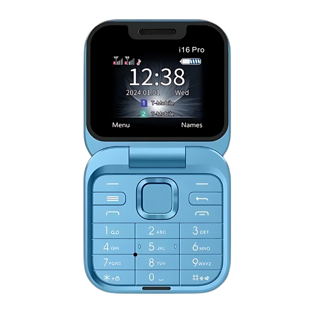 Small foldable mobile phone with dual SIM card