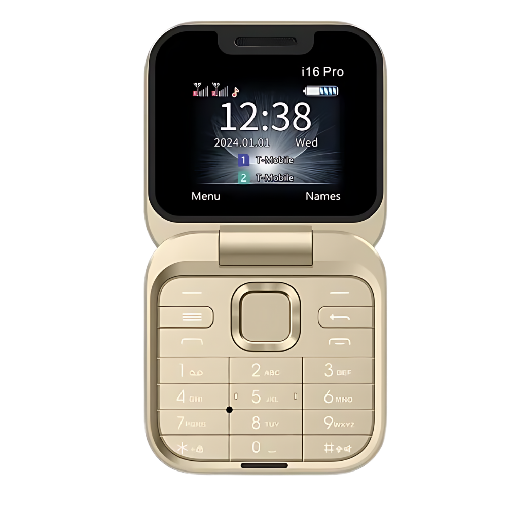 Small foldable mobile phone with dual SIM card