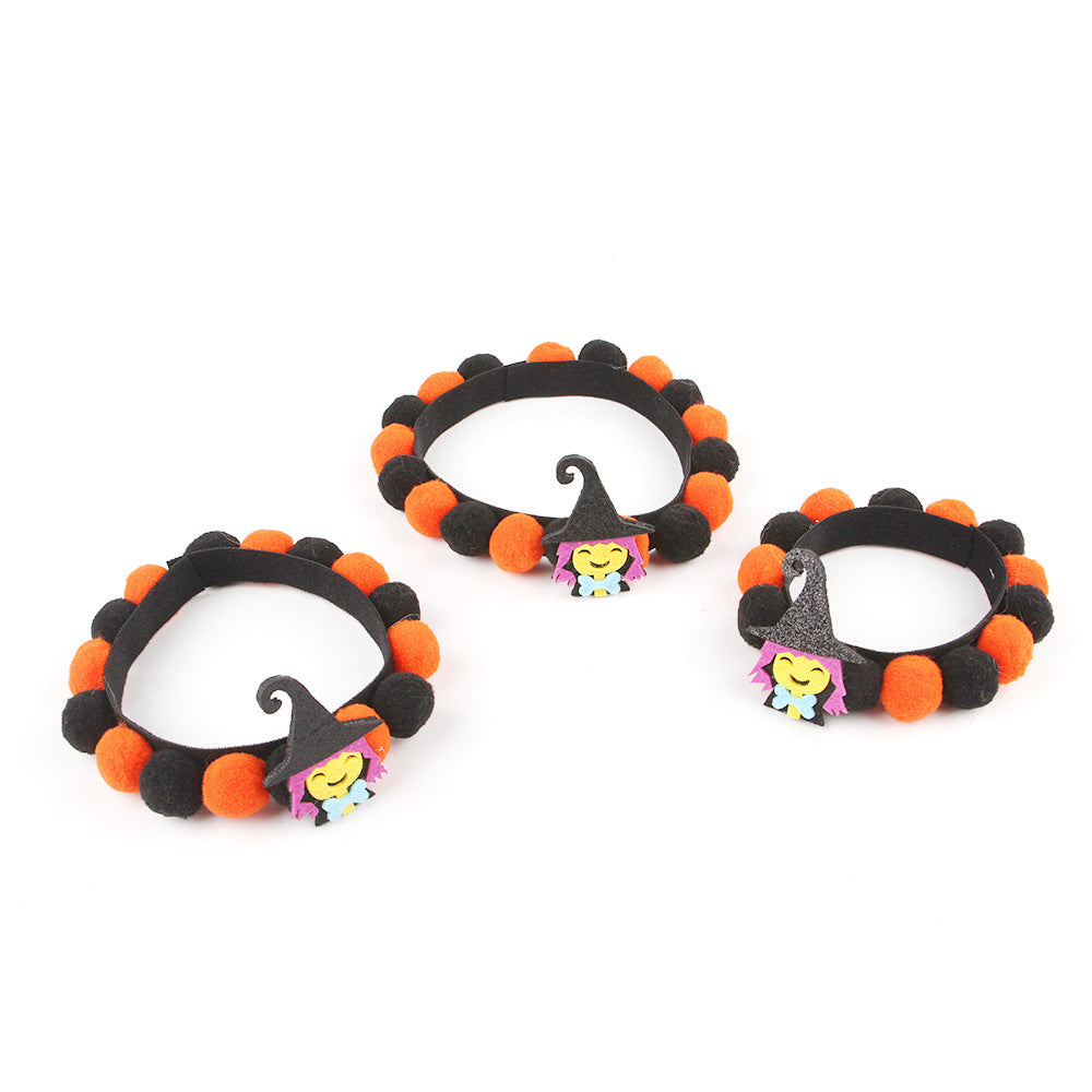 Maliben | Halloween Pet Collar – Adjustable Dog and Cat Neck with Pumpkin and Skull Designs