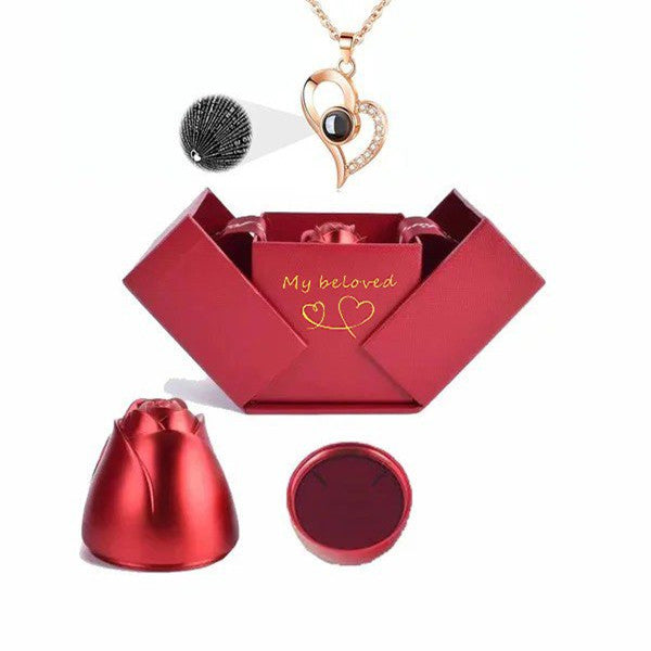 Maliben | Love Projection Heart Necklace (I Love You In 100 Languages)